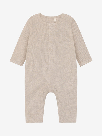 Rompers LS Melange Rib