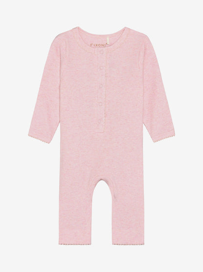 Rompers LS Melange Rib