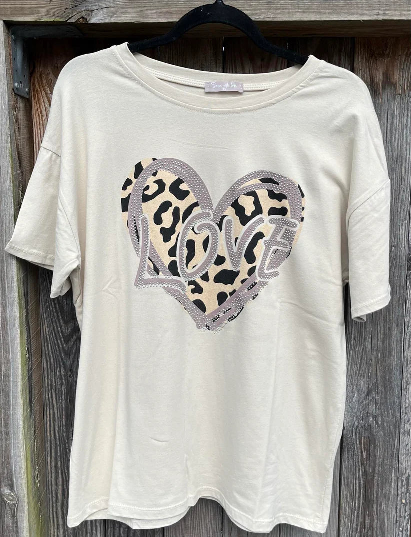 T-shirt m/leo-Love