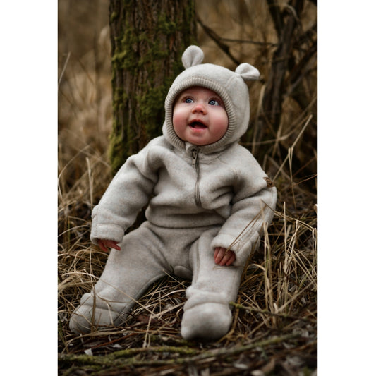 Wool Baby suit w ears