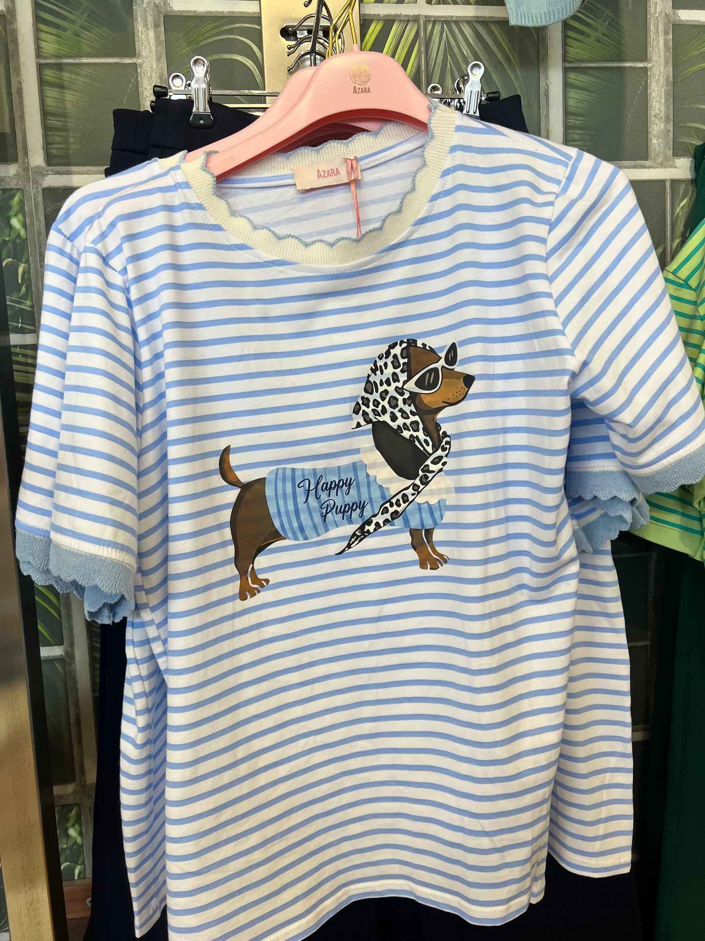 T-shirt m/ gravhund,