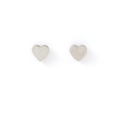Stina - Small Heart Stud Earrings Stainless Steel