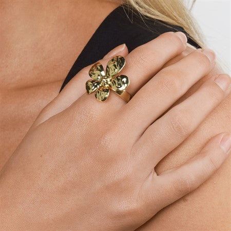 Filippa - Flower Adjustable Ring - Gold