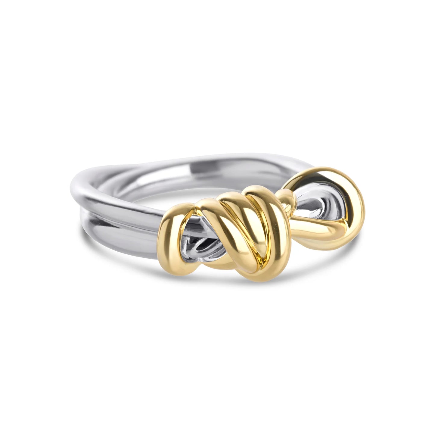 K e l l y - Knot Ring Stainless Steel - Gold and Silver