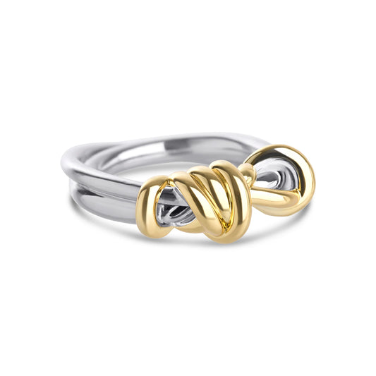 K e l l y - Knot Ring Stainless Steel - Gold and Silver