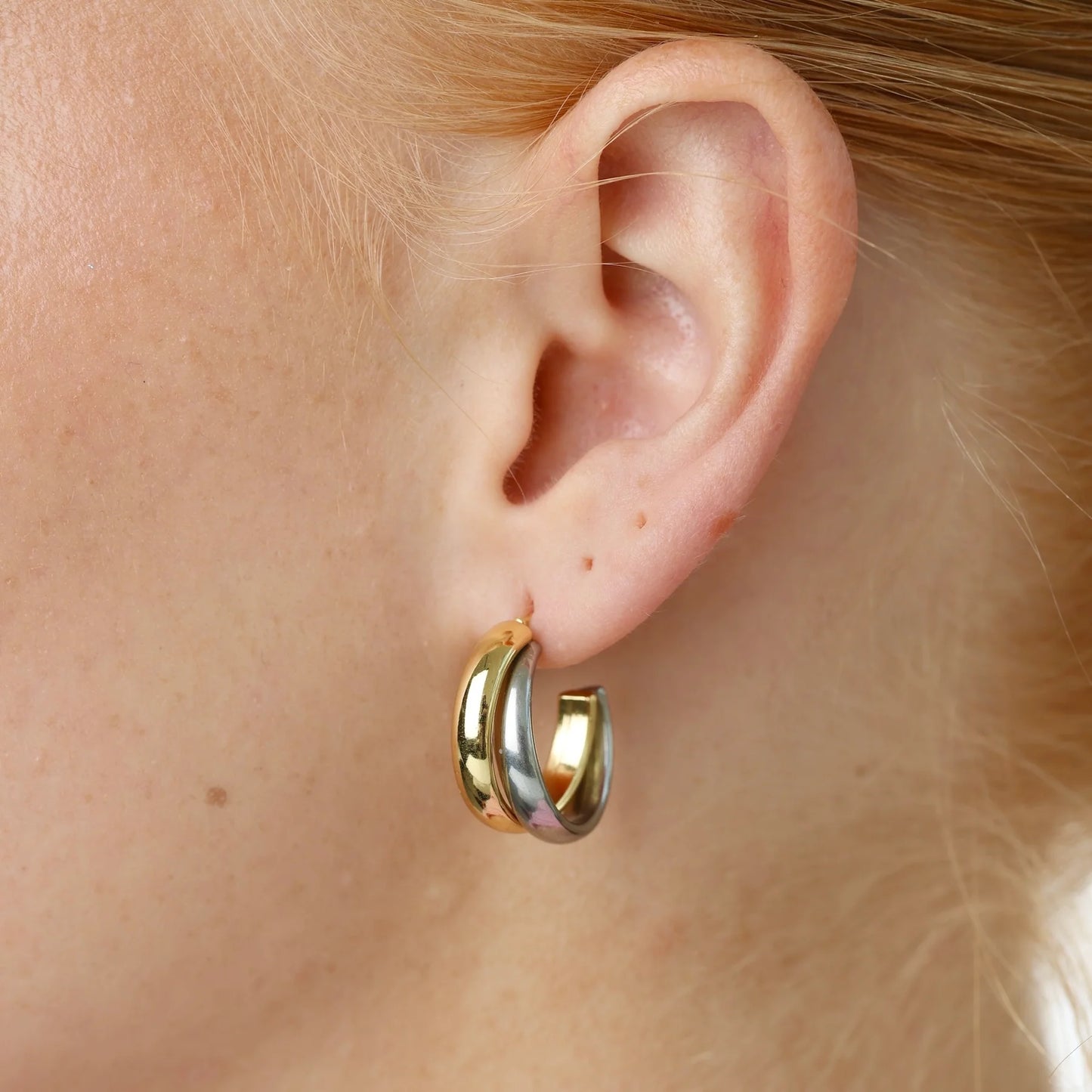 E m m i e - Duo Stud Earrings Stainless Steel