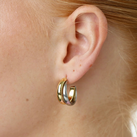 E m m i e - Duo Stud Earrings Stainless Steel