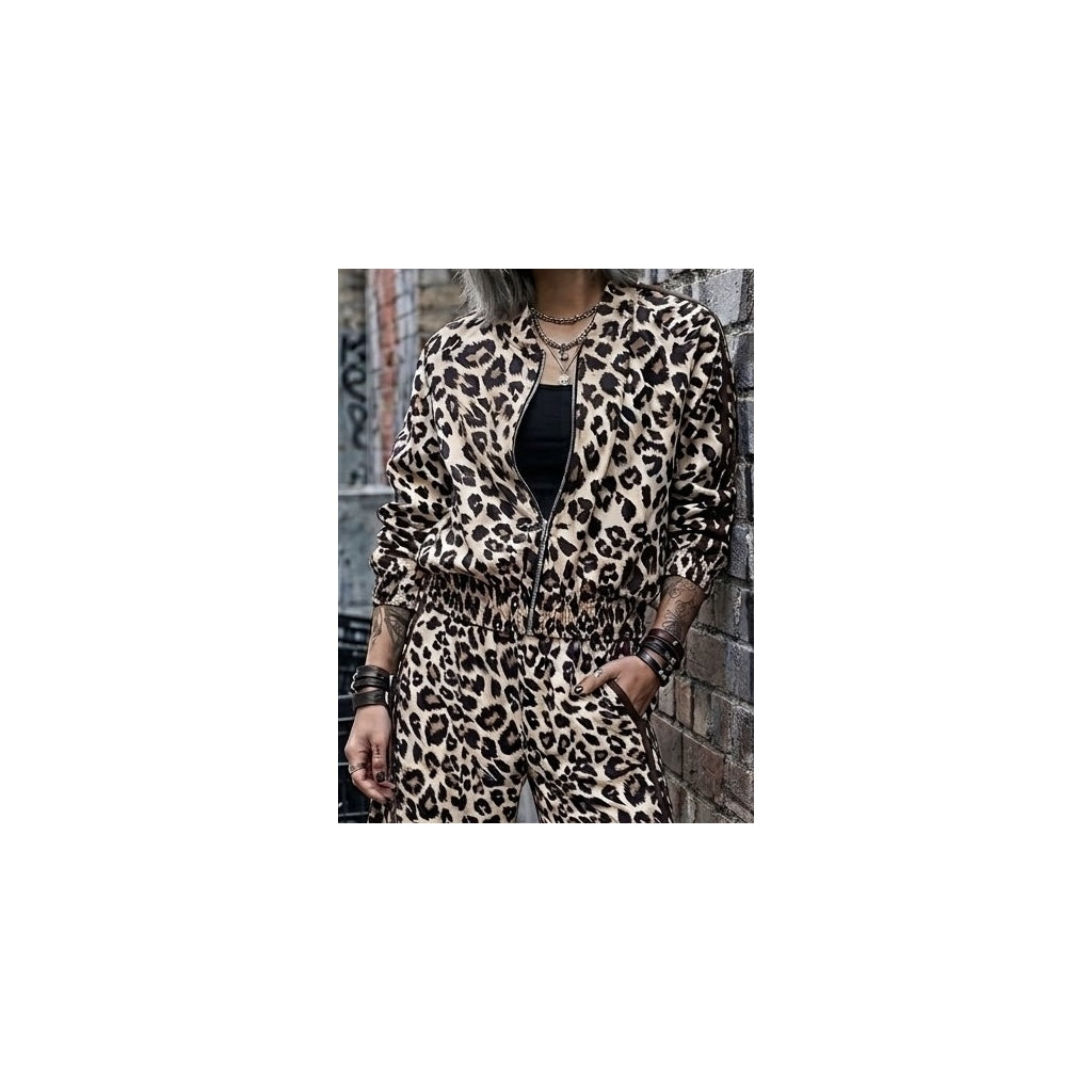 Leopard jacket poplin cotton