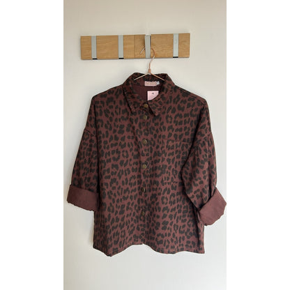 Overshirt in leopard print
