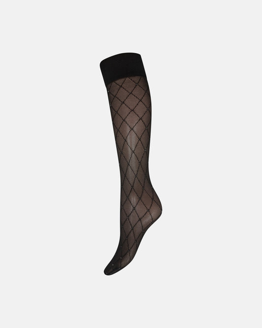 DECOY kneehigh check w . 25 den