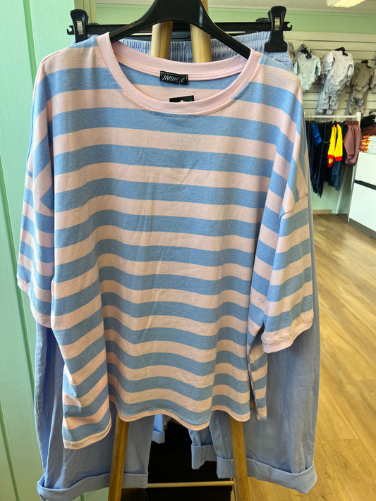 Stribet t-shirt