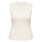 JDYRHEA S/L O-NECK PEPLUM TOP KNT