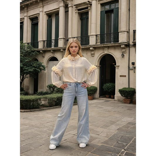 DIAMOND MIX WIDE JEANS