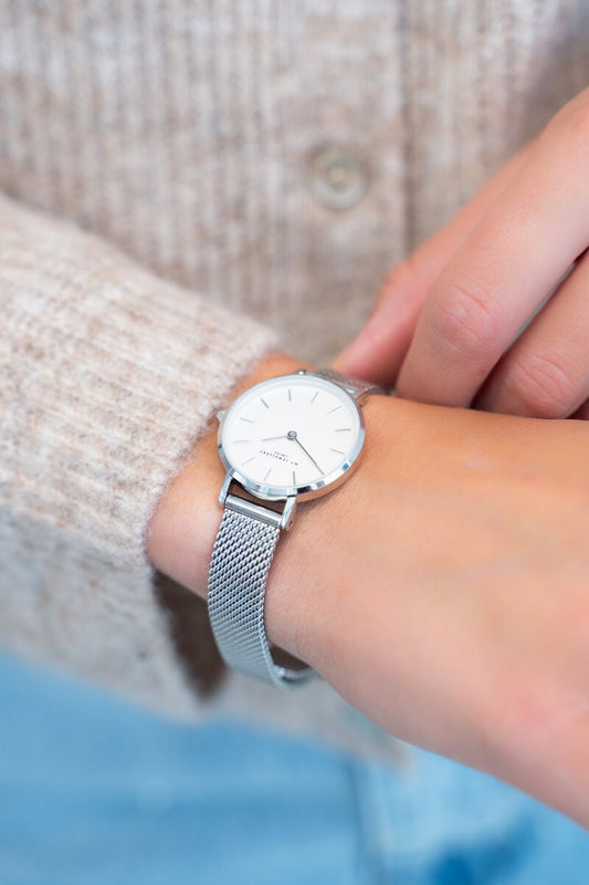 Rond horloge witte wijzerplaat
