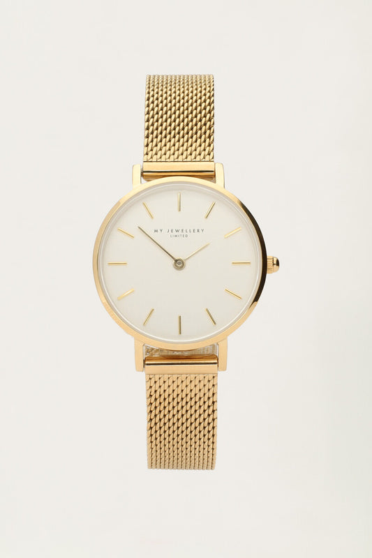 Round watch white clock face