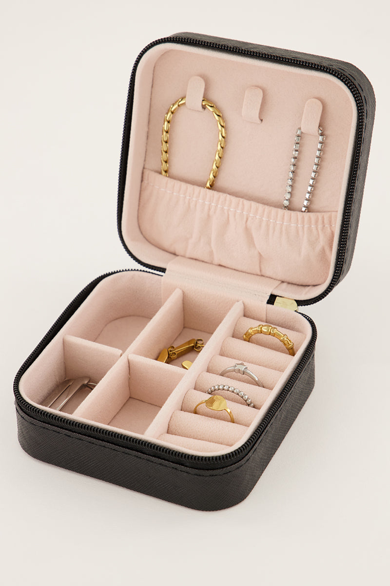 Small black jewellery case