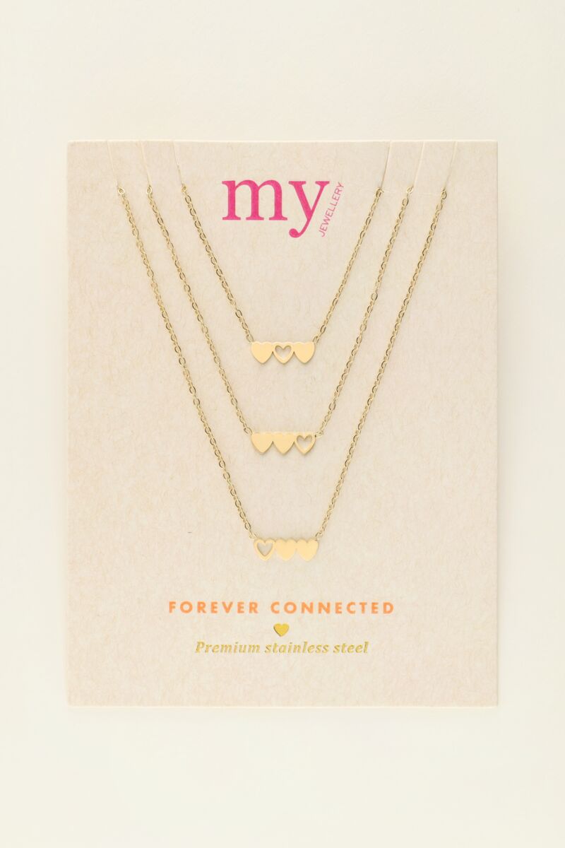 Necklace set 3 hearts