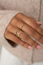 Statement ring with open heart