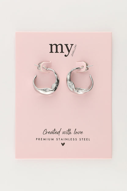 Earring vintage organic hoop
