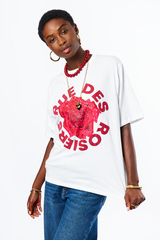 Rue des rosiers rose tee