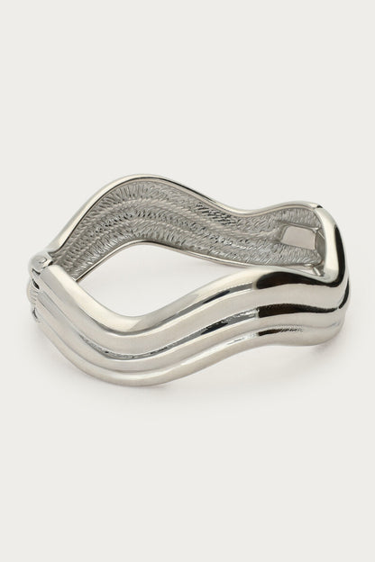 Bangle chunky clip swirl multi row