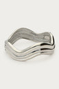 Bangle chunky clip swirl multi row