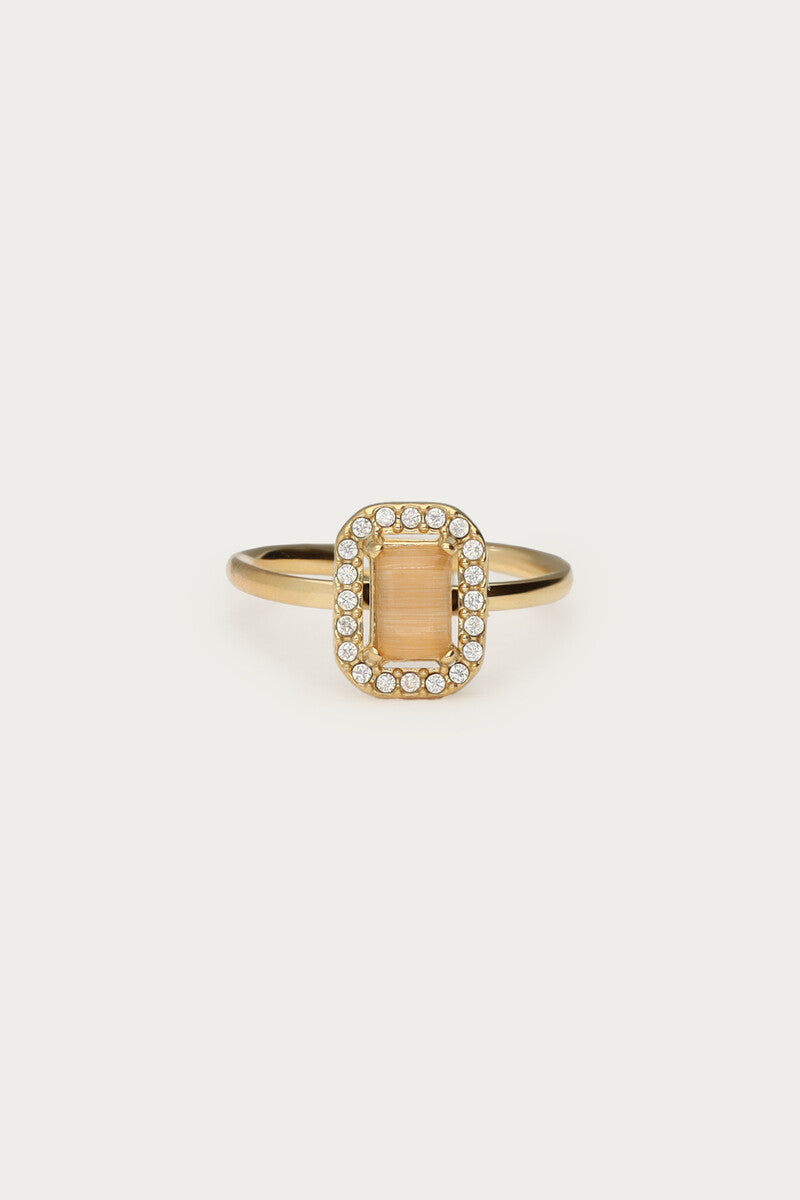 Ring vintage square gold