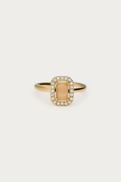 Ring vintage square gold