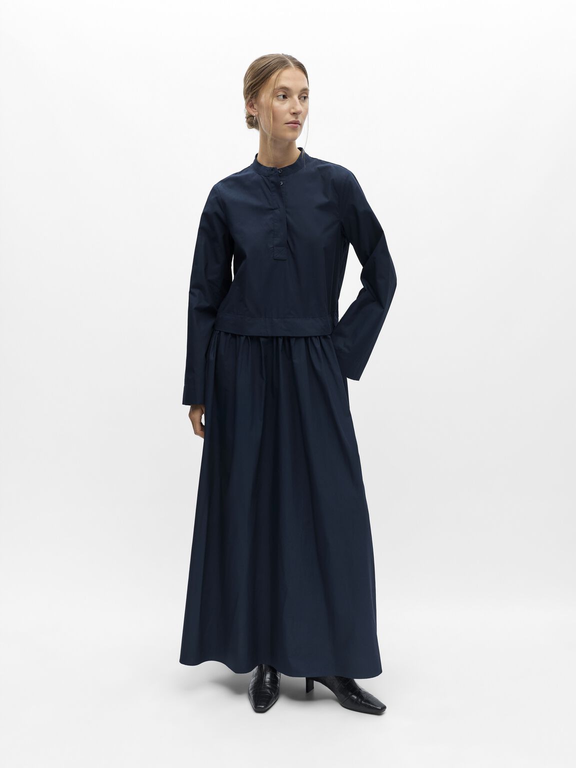 OBJADONA L/S LONG SHIRT DRESS