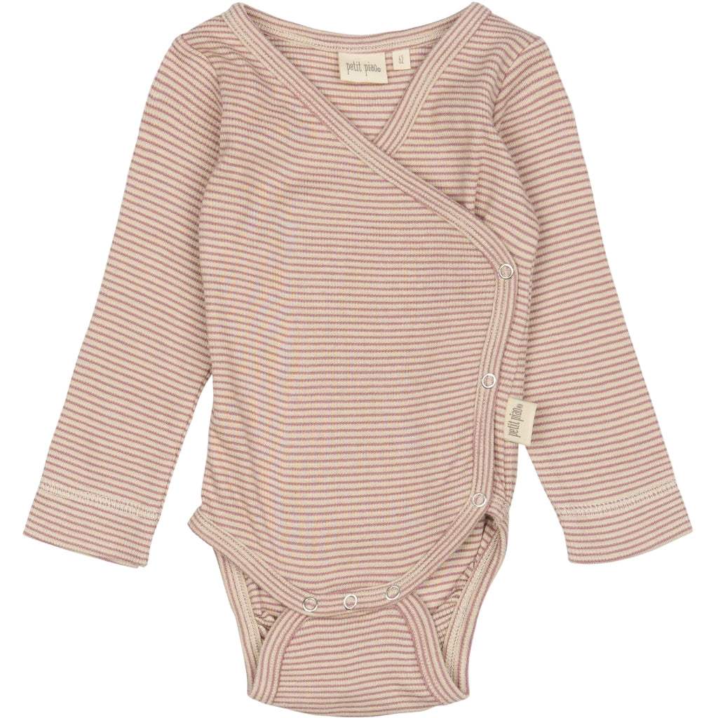PPDian Body L/S fold over stripe NB NOOS