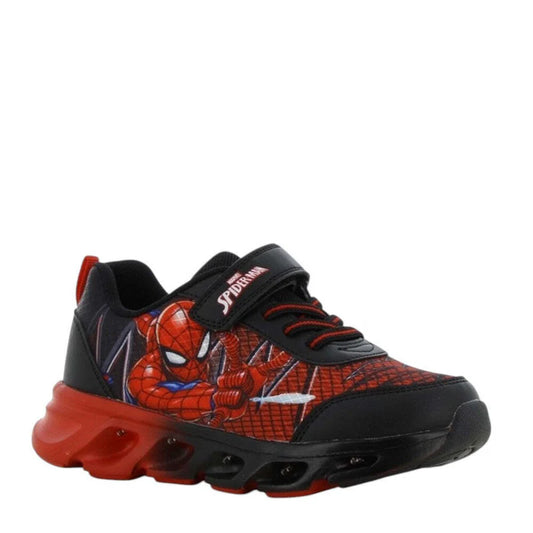 SPIDERMAN™ Sort/rød sneaker m/velcro, speedlace og blinklys