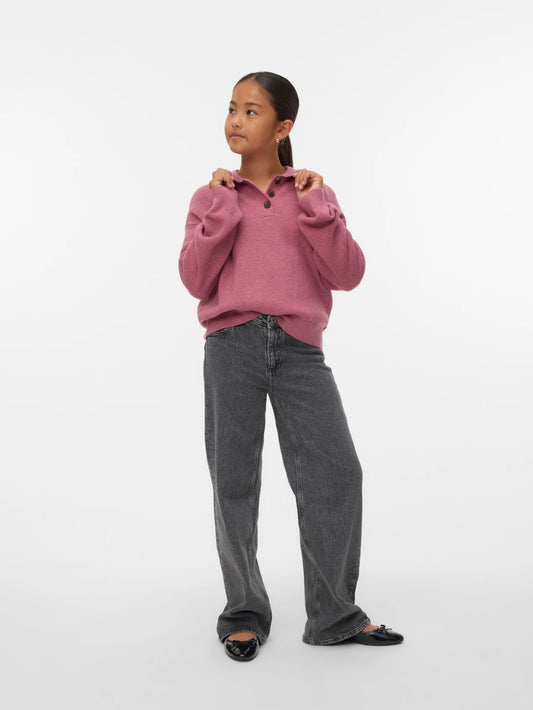 VMEXCITING LS POLO NECK PULLOVER GIRL